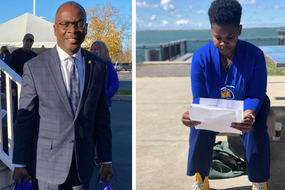 Incumbent Buffalo Mayor Byron Brown (l.) launched a successful write-in campaign to defeat India Walton, the only legitimate Democratic nominee in the race.
