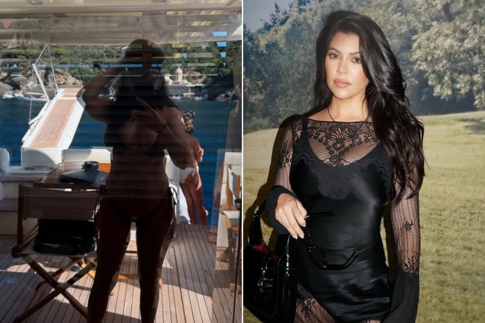 Kourtney Kardashian reacts to pregnancy rumors after new snaps go viral