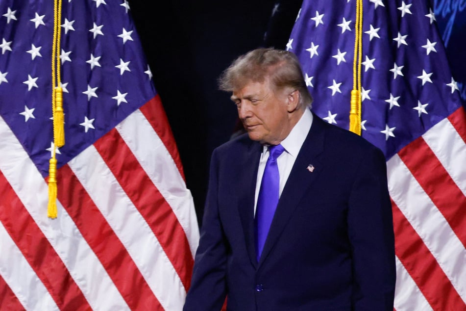 President Donald Trump takes the stage at the Republican National Midterm Convention in Dallas, Texas, on September 9, 2026. Ahead of the event, he told reporters he would speak with Israel about UK sanctions on trade with illegal West Bank settlements.