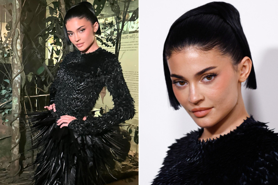 Kylie Jenner swans around in feathered fashion statement at the 2024 CFDA Fashion Awards in NYC