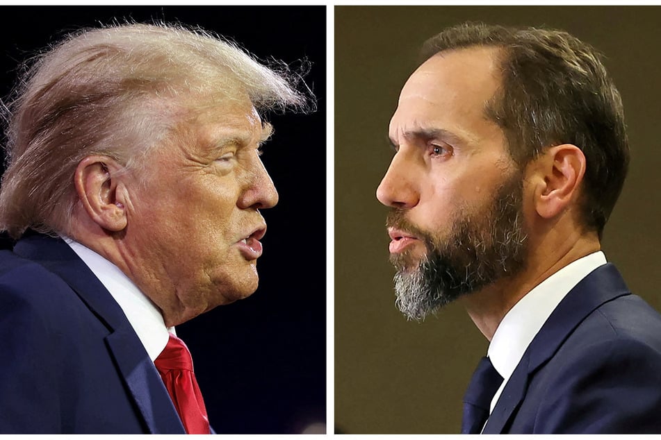Special prosecutor Jack Smith (r.) has until February 20 to respond to Donald Trump's appeal against a lower court ruling that rejected his presidential immunity argument.