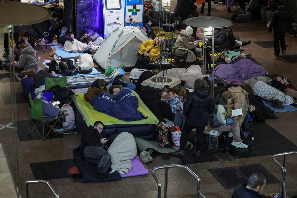 Kyiv's residents sheltered in subway stations overnight as Russia launched hundreds of drones and missiles at city.