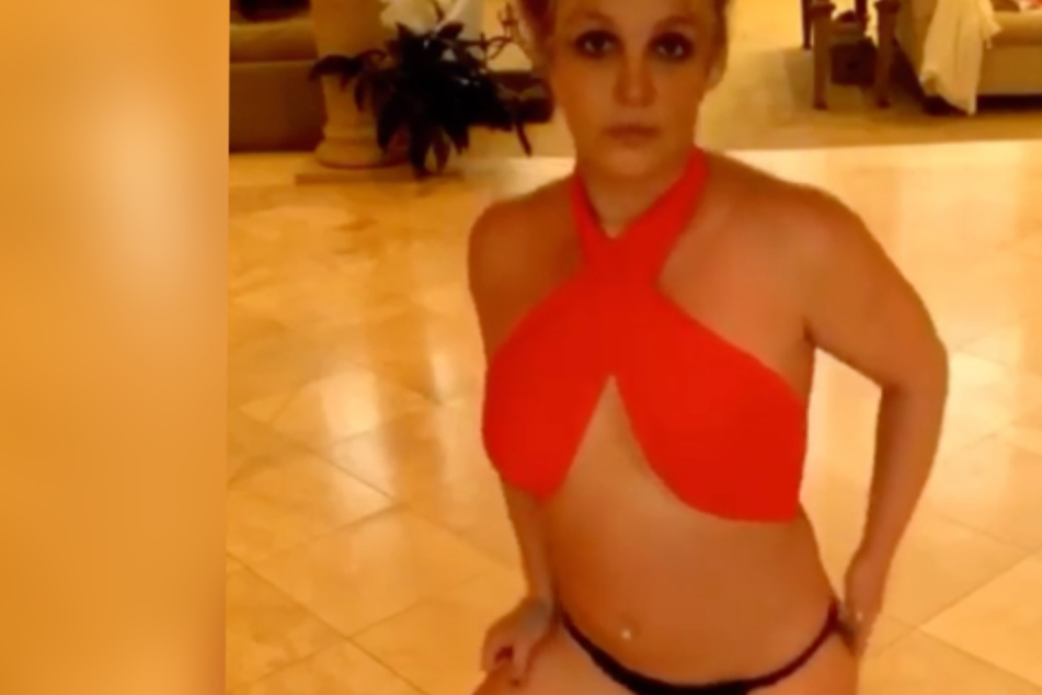 Britney Spears' fans are worried again after she films herself dancing half-naked