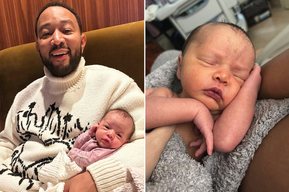 Proud parents Chrissy Teigen and John Legend post adorable baby pics!
