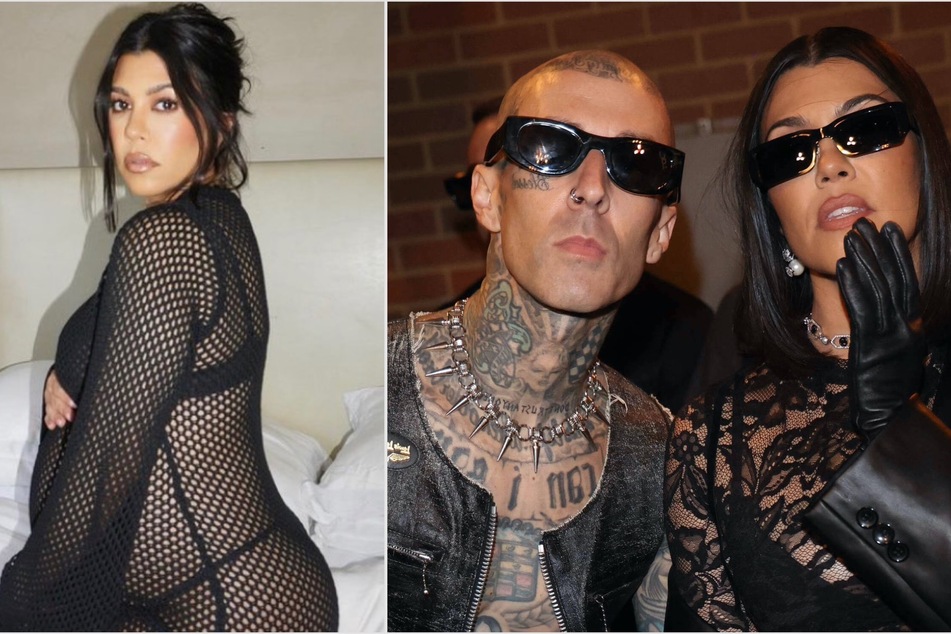 Kourtney Kardashian and Travis Barker head home from the hospital after welcoming baby boy