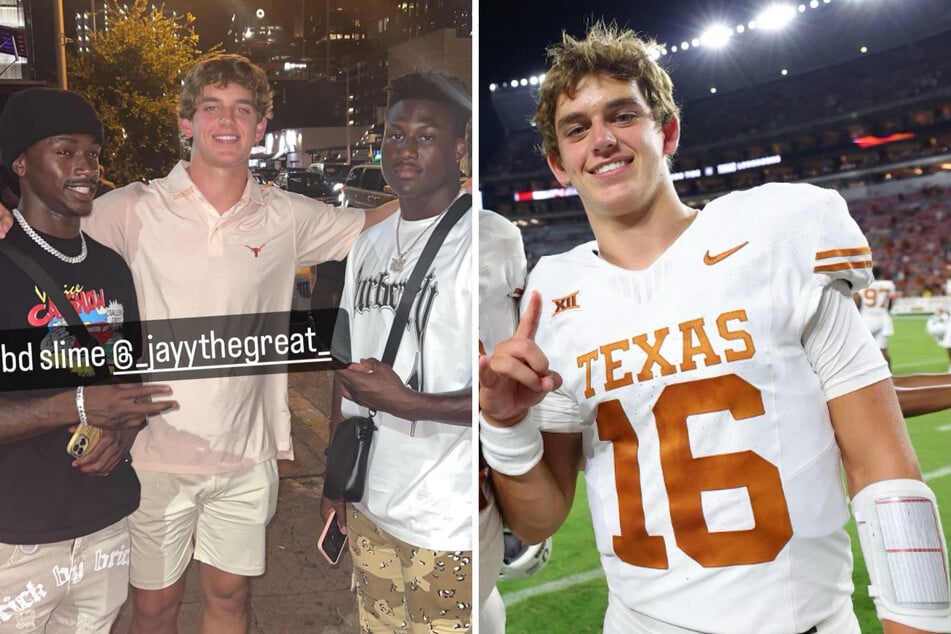 Texas freshman Arch Manning is making waves, but this time it's not for his impressive skills on the field, but his unique sense of fashion.