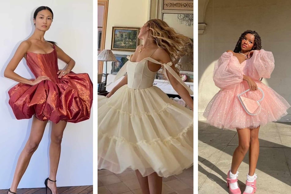 Balletcore vibes can also be achieved by simply using the traditional cinched waist/puffy skirt combo – as long as you've got that going on, you've basically nailed the trend.