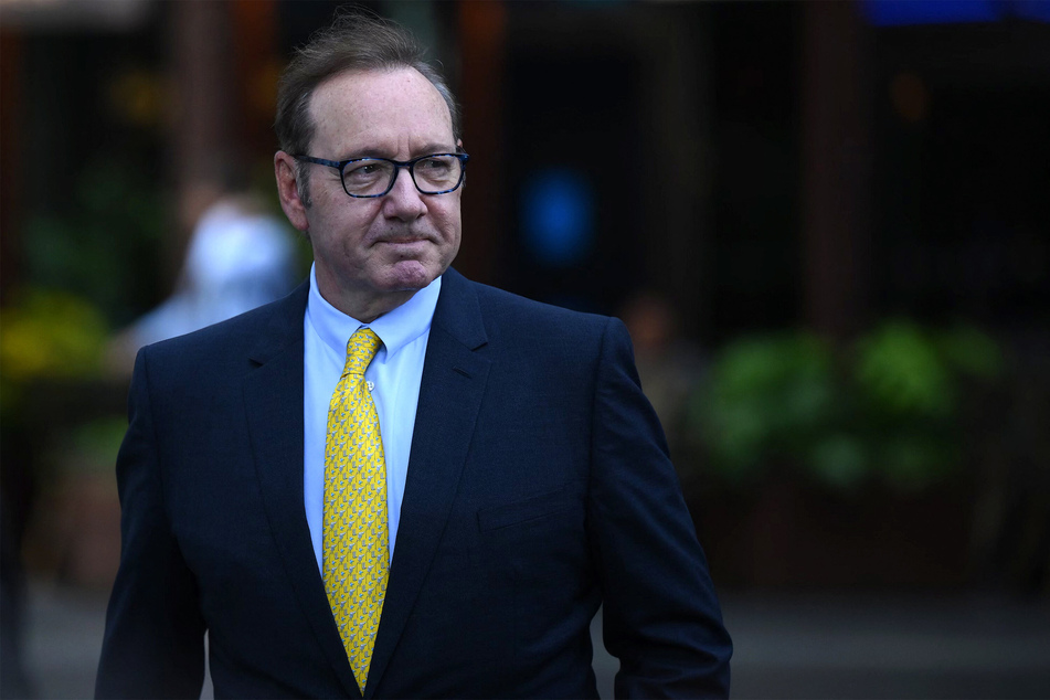 Kevin Spacey arriving to the Southwark Crown Court in London on Tuesday.