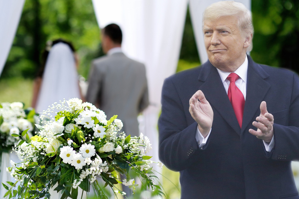 Donald Trump rants about Biden and election in Mar-a-Lago wedding speech