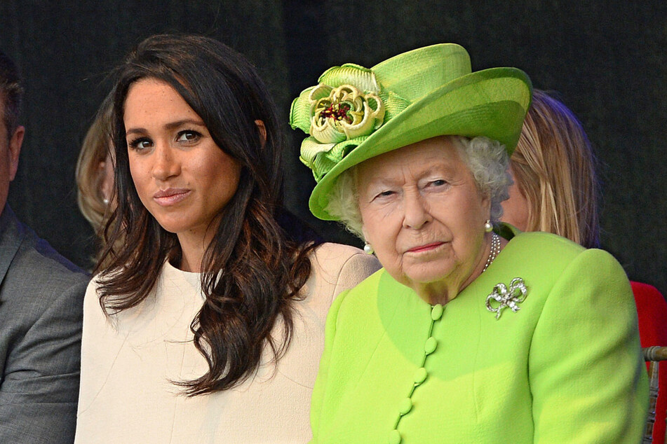 Duchess Meghan (l.) and Queen Elizabeth pictured in June 2018, a few weeks after the wedding.