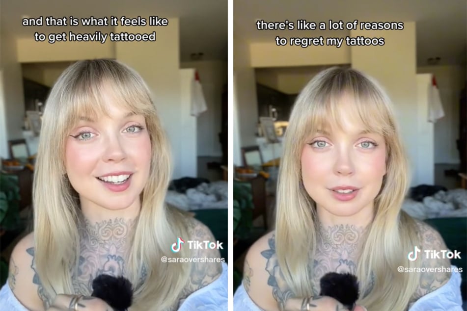 Heavily inked TikToker offers blunt warning: "I am older, and I do regret my tattoos"