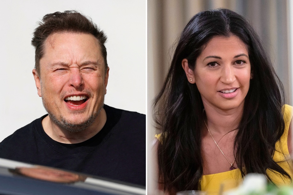 Katie Miller (r.), the wife of Stephen Miller, recently announced that she has left her job working for Elon Musk (l.) to focus on her new podcast for MAGA moms.