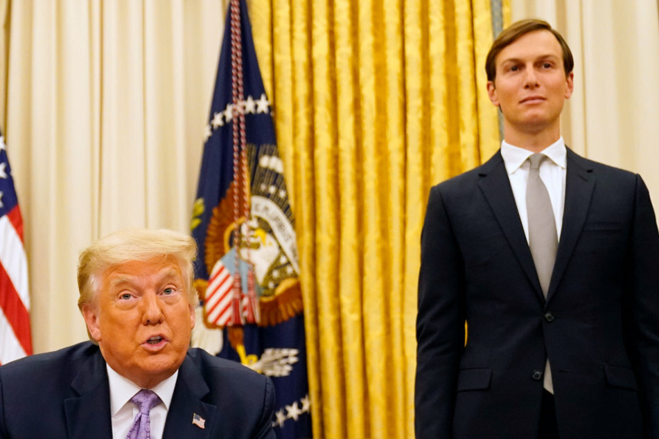 Advisor and son-in-law: Jared Kushner (r) is often seen at Trump's side.