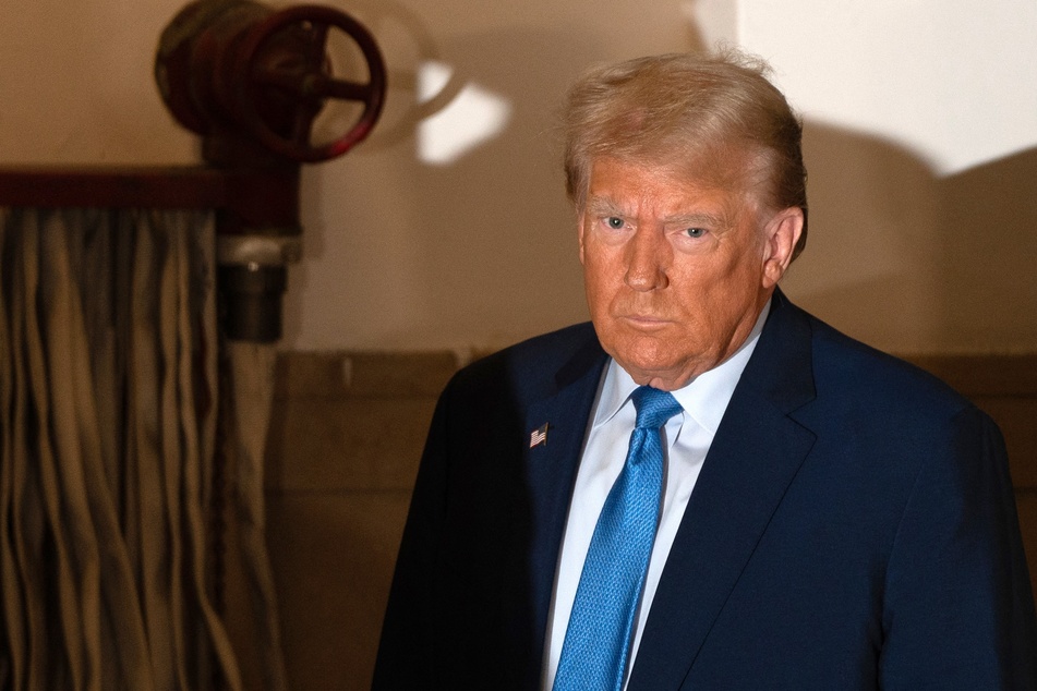 An appeals court judge on Thursday temporarily lifted a partial gag order imposed on Donald Trump (pictured) in his New York civil fraud trial.