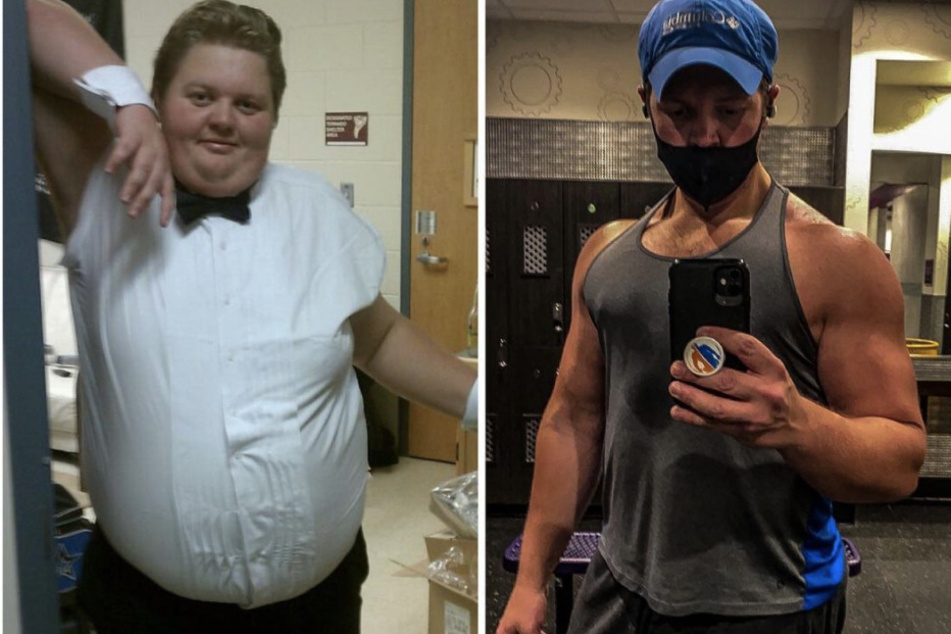 From junk food to fitness dude: man shows off his amazing transformation