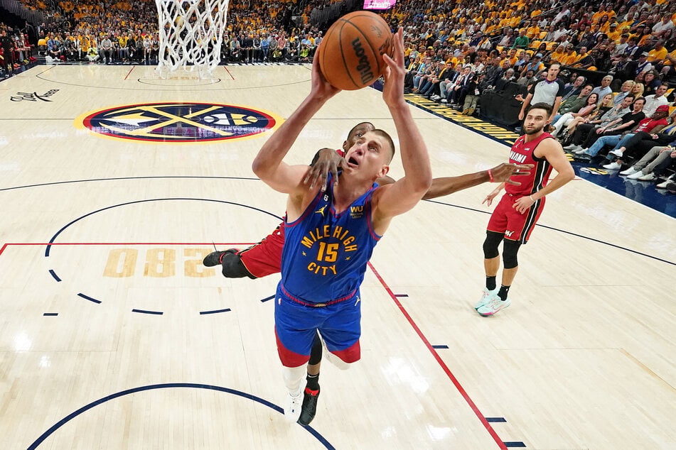 Nikola Jokić scored 27 points in the Denver Nuggets' 104-93 win over the Miami Heat in Game 1 of the NBA finals.