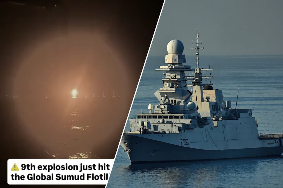 The Italian navy frigate Fasan has been dispatched to support the Gaza aid flotilla after it came under attack by drones overnight.
