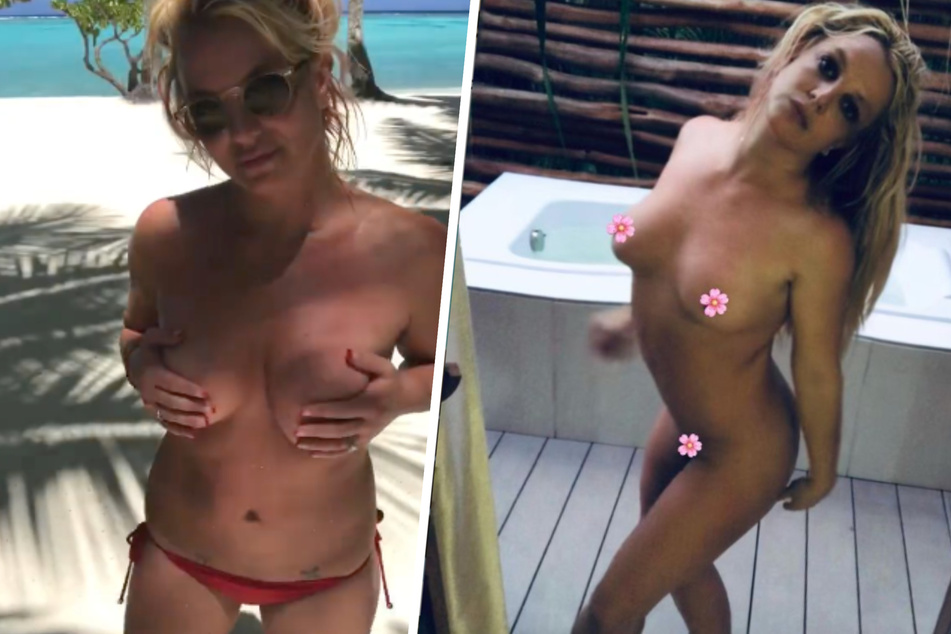 Britney Spears celebrates her freedom by baring it all in paradise