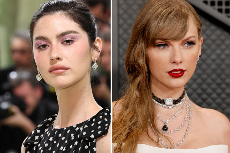 Taylor Swift (r.) is featured on the track us. from Gracie Abram's new album, The Secret of Us, which dropped on Friday.