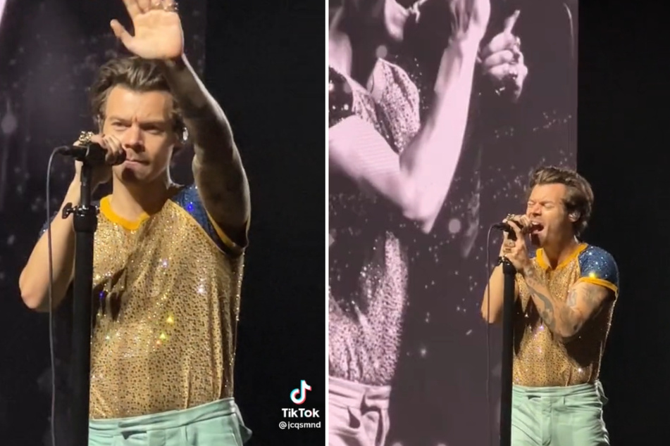 Harry Styles helped a couple get engaged at his latest Love on Tour show.