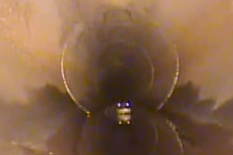 Initially thought to be a frog, the workers' robot encounter an alligator in the sewer.