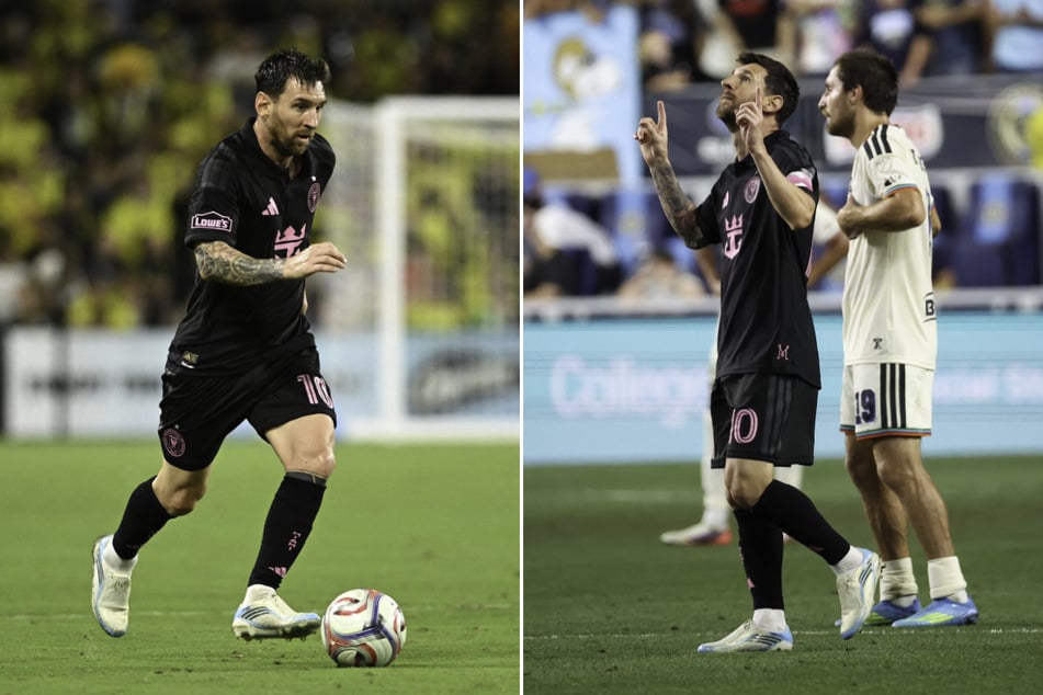 Lionel Messi of Inter Miami CF reacts after scoring against the Philadelphia Union during the first half at Subaru Park on August 19, 2026.
