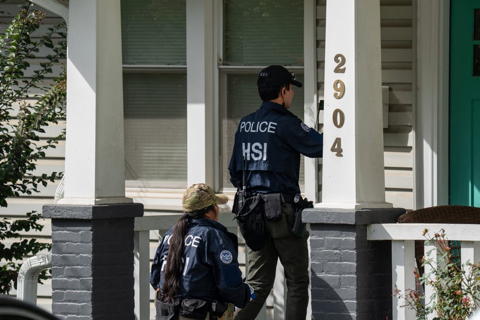 Homeland Security Investigations police search the home of Representative Ilhan Omar in Washington DC on October 12, 2026.