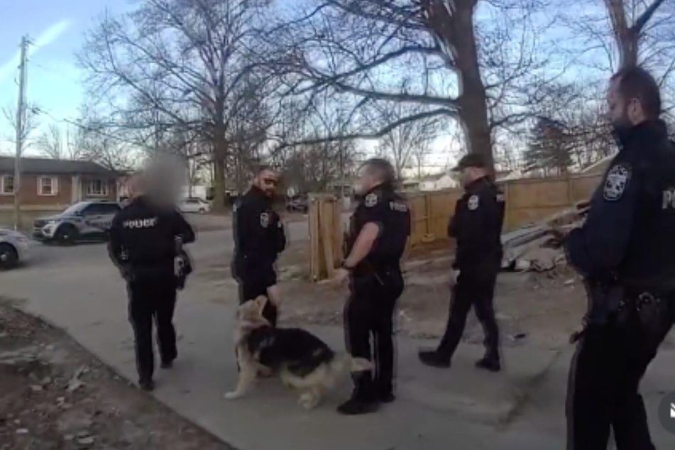The police thanked the hero of the day with cuddles!
