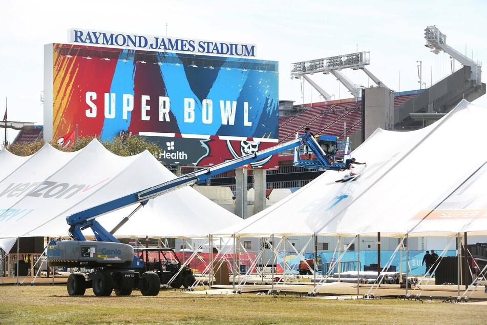 Preparations are already underway for the February 7 Super Bowl.