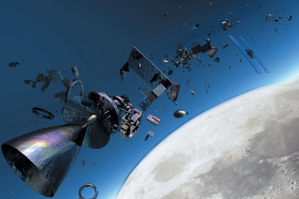 Debris from an old Chinese rocket will crash-land on the moon's surface next month (stock image).
