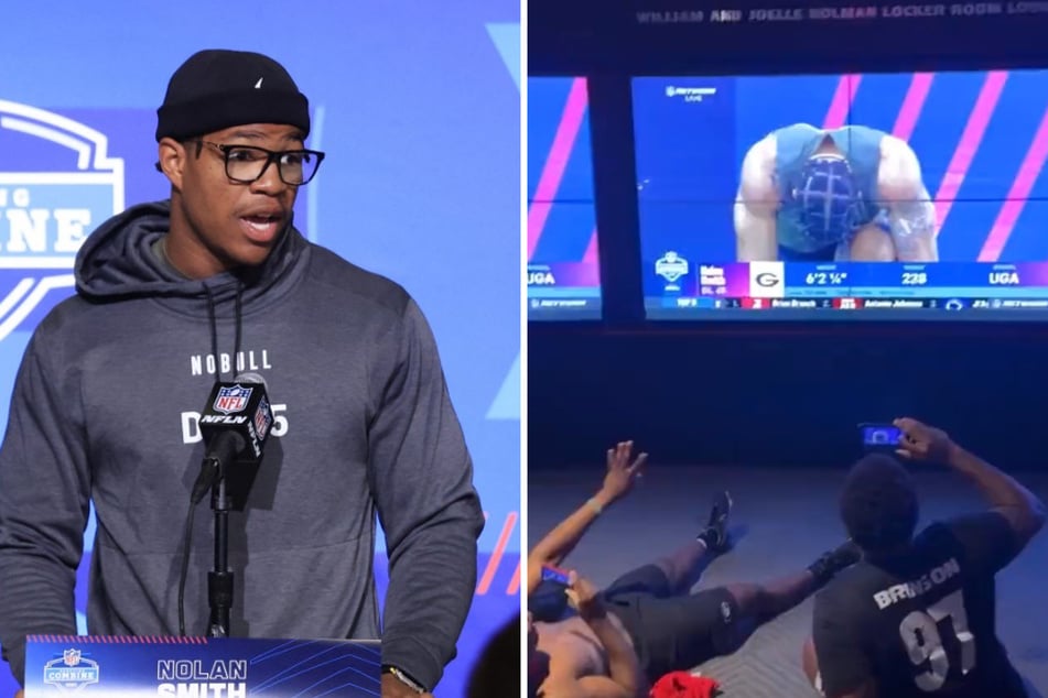 Georgia football loses its mind over Nolan Smith's historic 40-dash!