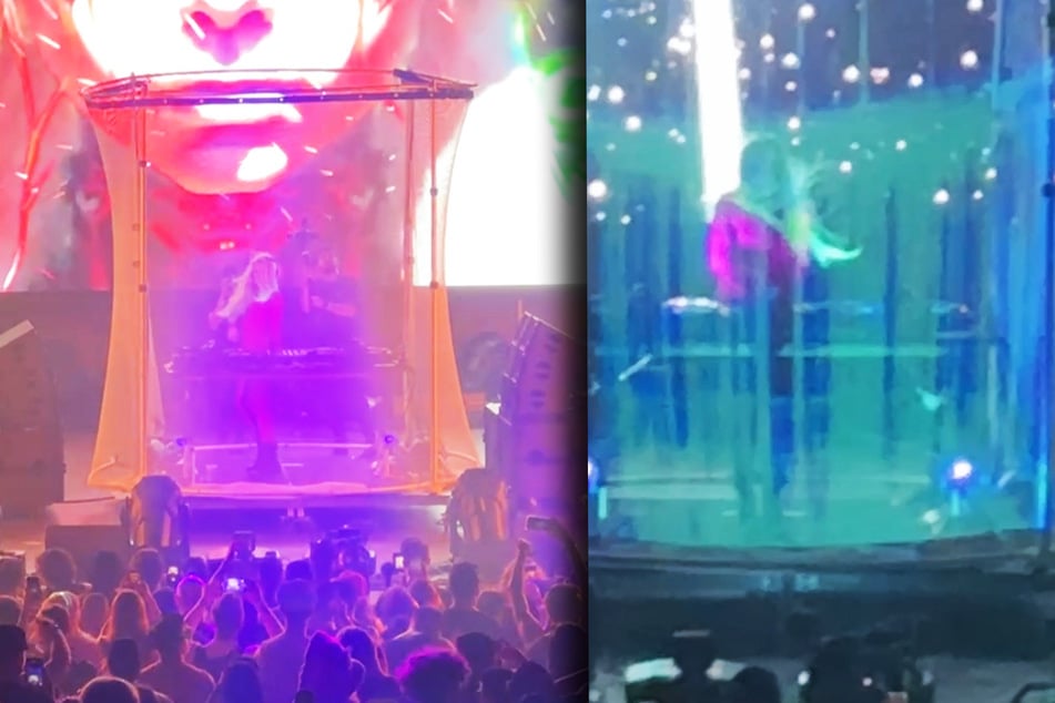 Grimes was sometimes more, sometimes less visible behind her curtain, but the show was all the more impressive for it.