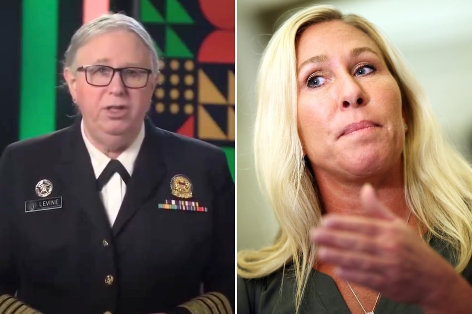 Congresswoman Marjorie Taylor Greene (r.) was hit with heavy criticism over the weekend after she attacked a transgender federal official on social media.