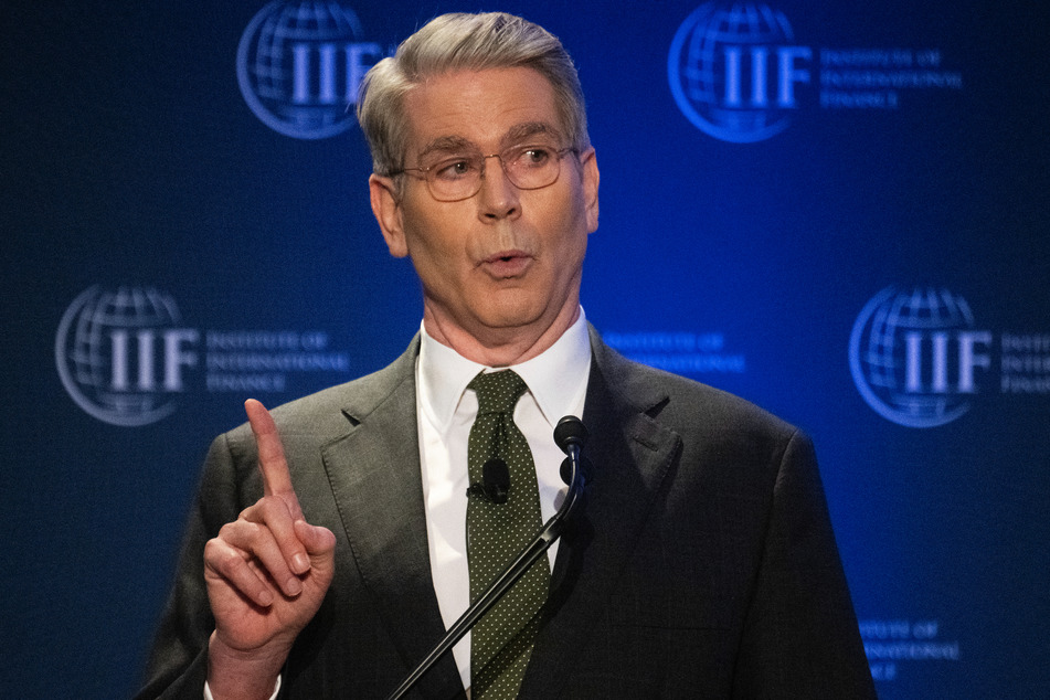 US Treasury Secretary Scott Bessent (pictured) defended Trump's tumultuous tariff policy as a way of creating "strategic uncertainty" that gives Washington the upper hand.