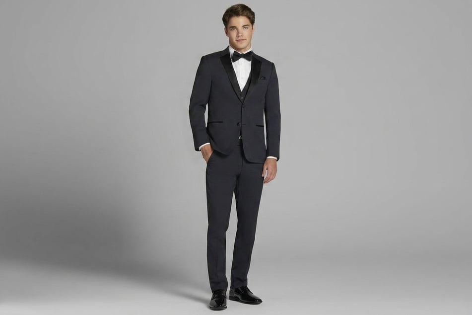Calvin Klein Charcoal Gray Performance Wool Tux (2-9 pcs)
