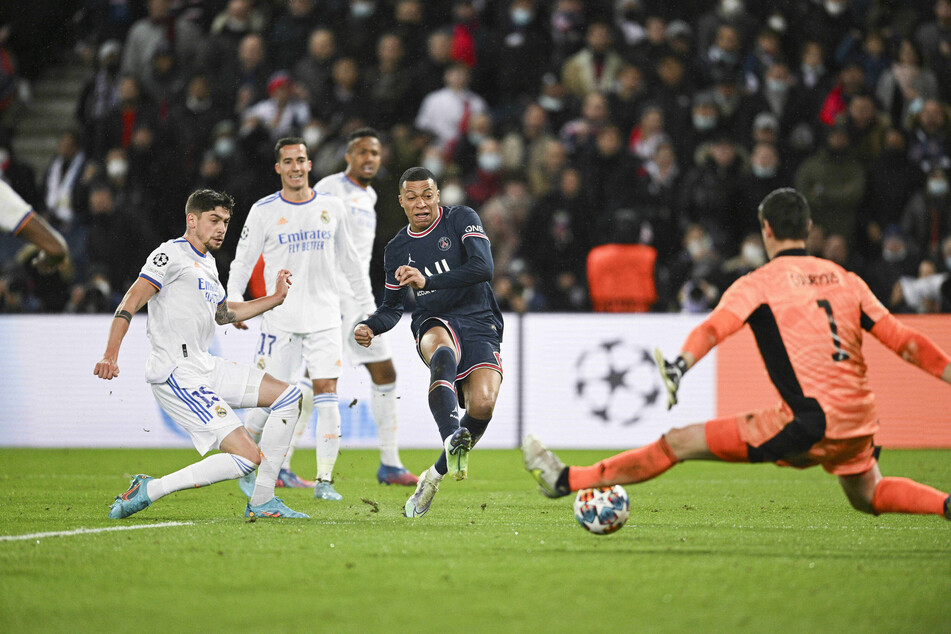 Mbappé beat Real Madrid's Thibaut Courtois with seconds to go.