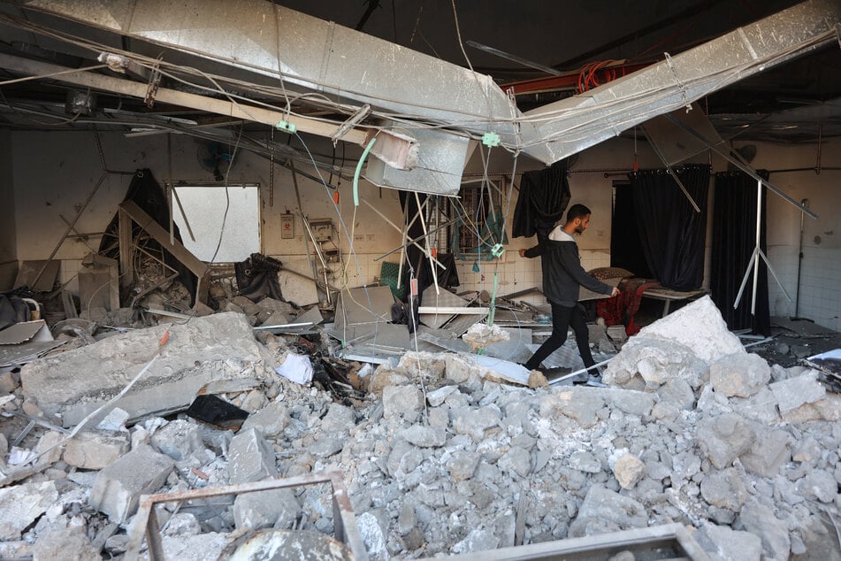 Gaza's civil defense agency said an Israeli airstrike destroyed parts of a hospital early Sunday.