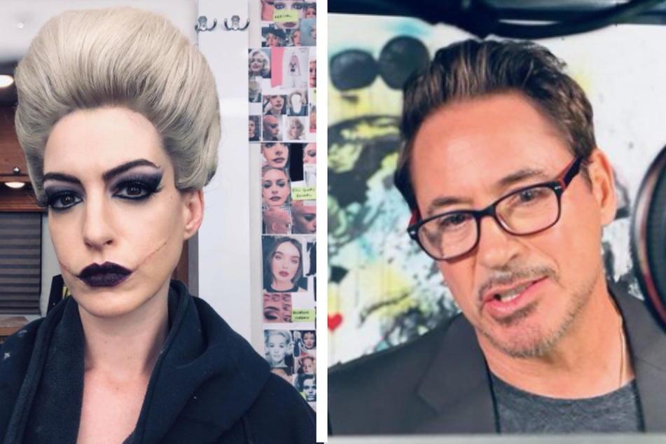 Anne Hathaway (l) and Robert Downey Jr. were both nominated for their Worst Lead Actor performances (collage).