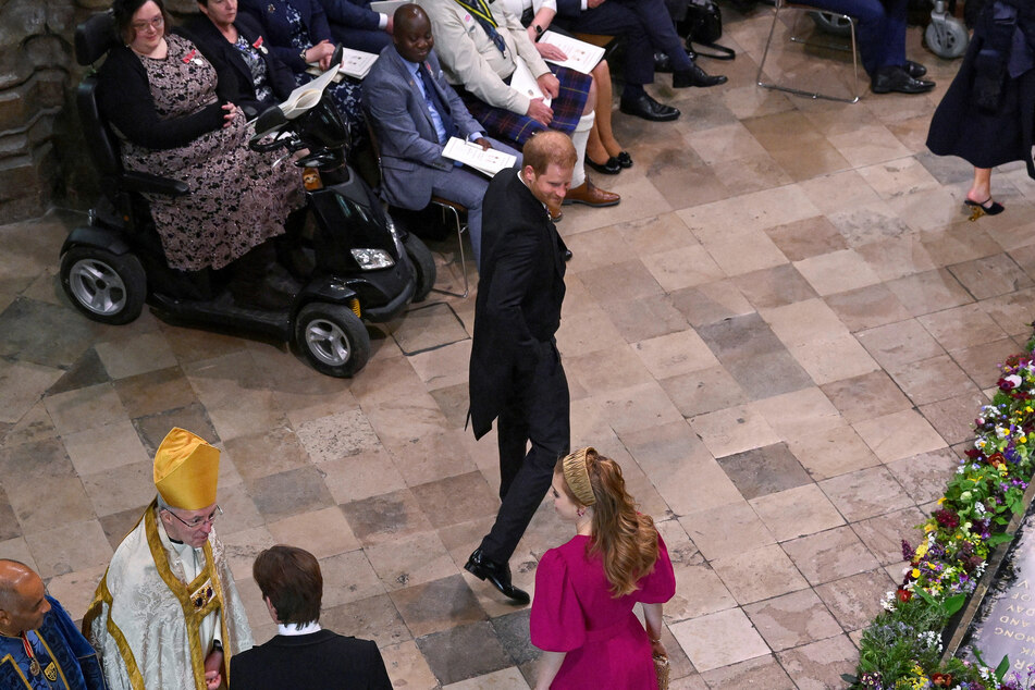 All eyes are on Prince Harry as he sits with his relatives in public for the first time since he criticized the royal family in his memoir, Spare.