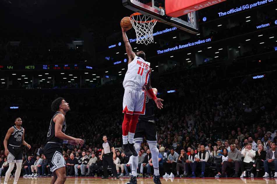 Kyrie Irving scored a game-high 27 points for the Brooklyn Nets against the San Antonio Spurs.