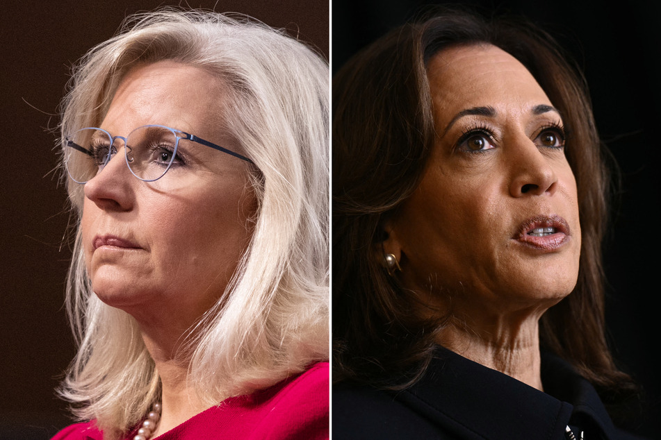 Democratic presidential candidate Kamala Harris (r.) will rally Thursday with Liz Cheney (l.), a staunch Republican opponent of Donald Trump.
