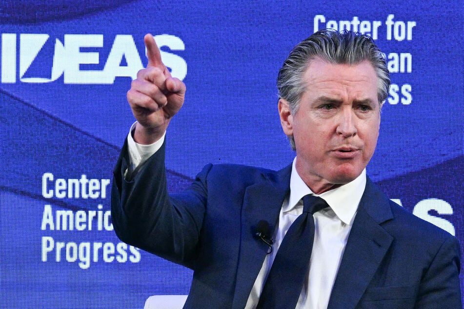California Governor Gavin Newsom speaks during the The Center for American Progress IDEAS Conference in Washington DC on May 19, 2026.
