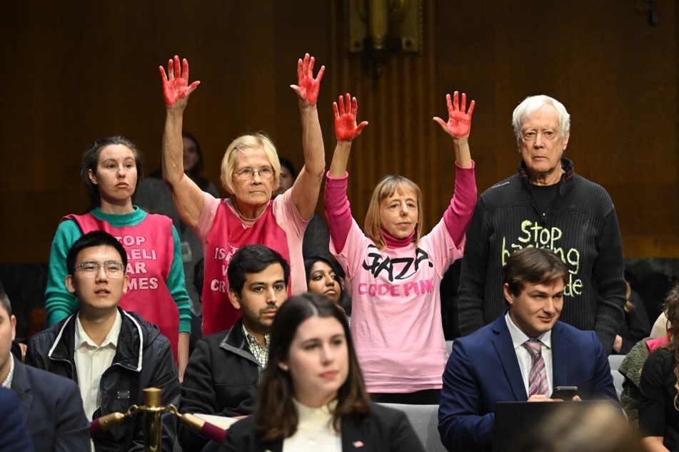 CODEPINK activists daily walk the halls of Congress urging a permanent ceasefire in Gaza and an end to US military support for Israel.