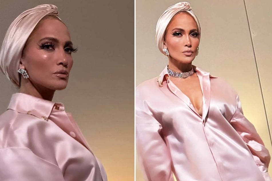 Jennifer Lopez puts a glorious twist on silk pajamas in new pics!