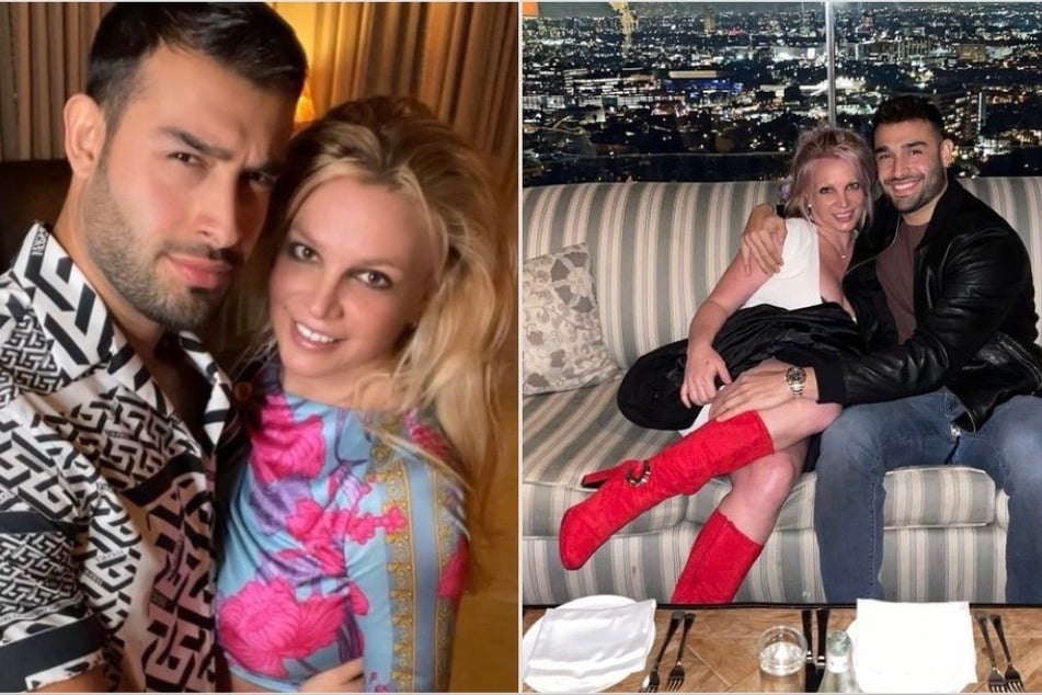 Britney Spears has the support of her husband Sam Ashagri (l.) as the release of her upcoming memoir nears.
