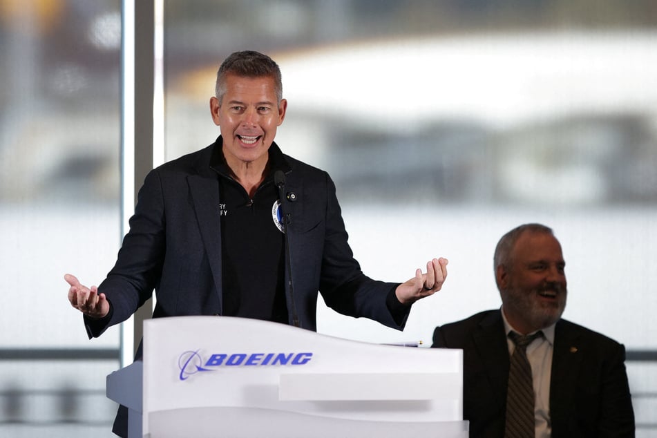 Transportation Secretary Sean Duffy speaks during an event marking the FAA certification of the Boeing 737 MAX 10 passenger jet in Everett, Washington, on October 20, 2026.