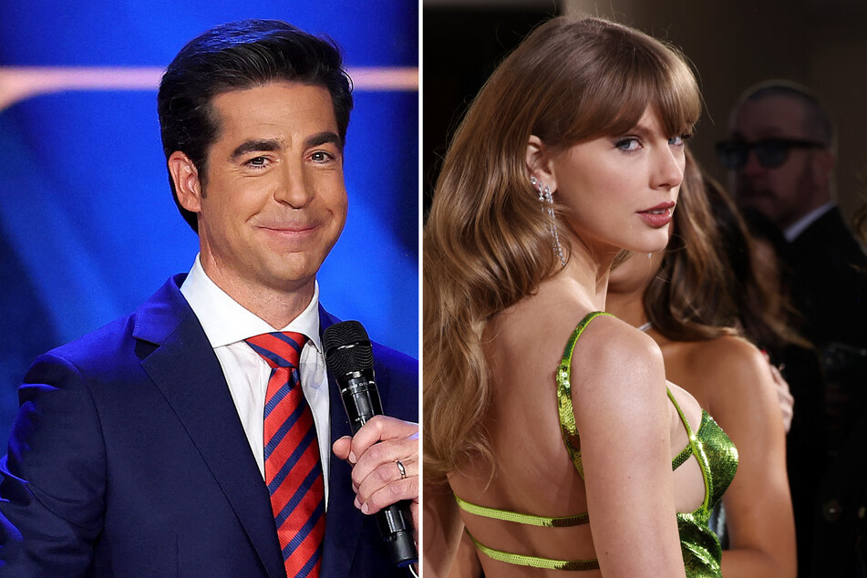 Taylor Swift (r) was accused of being a "psy-op" for the Pentagon after successfully encouraging young fans to register to vote.