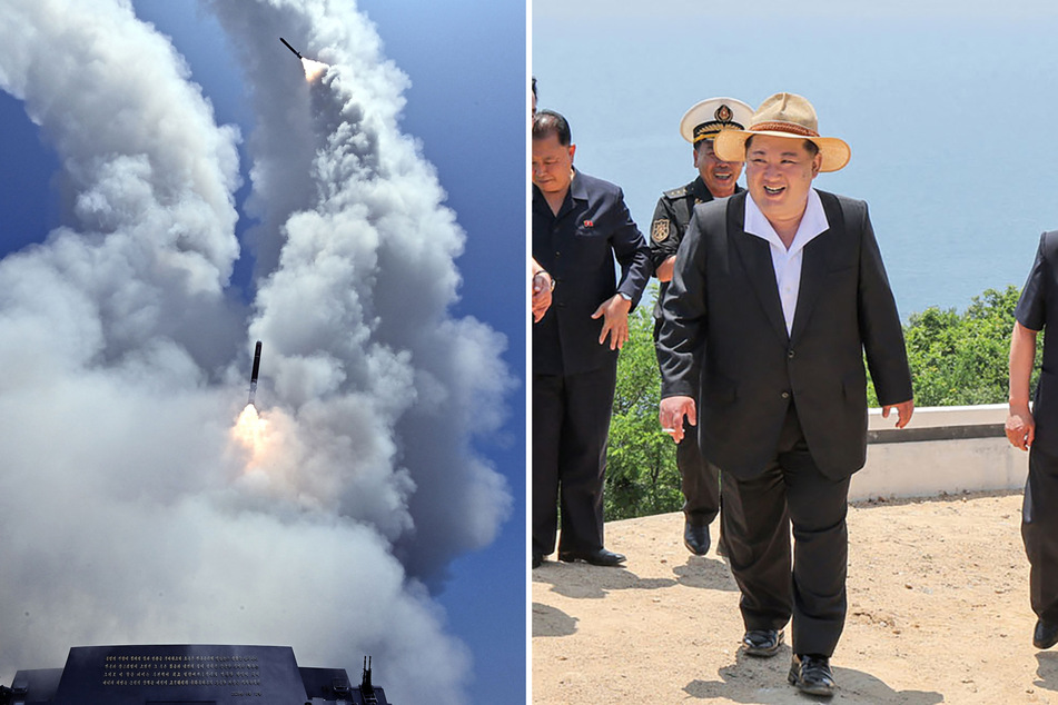 North Korea's Kim Jong Un oversees massive naval weapons tests