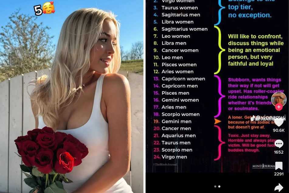Olivia Dunne caused a small uproar with her latest TikTok after sharing a zodiac sign ranking list.