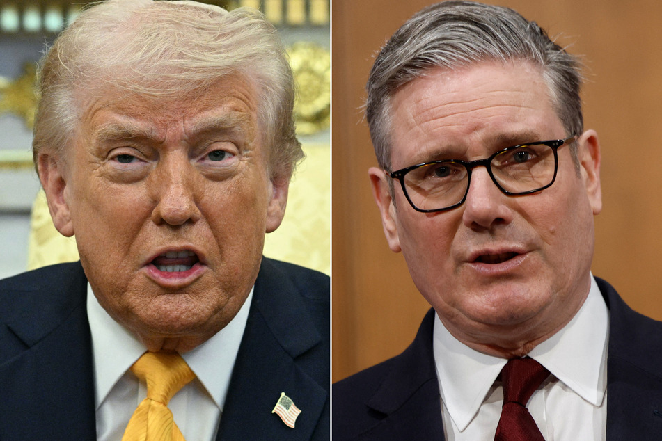 President Donald Trump (l.) reposted a comedy skit that mocked British Prime Minister Keir Starmer amid tensions between the two leaders.